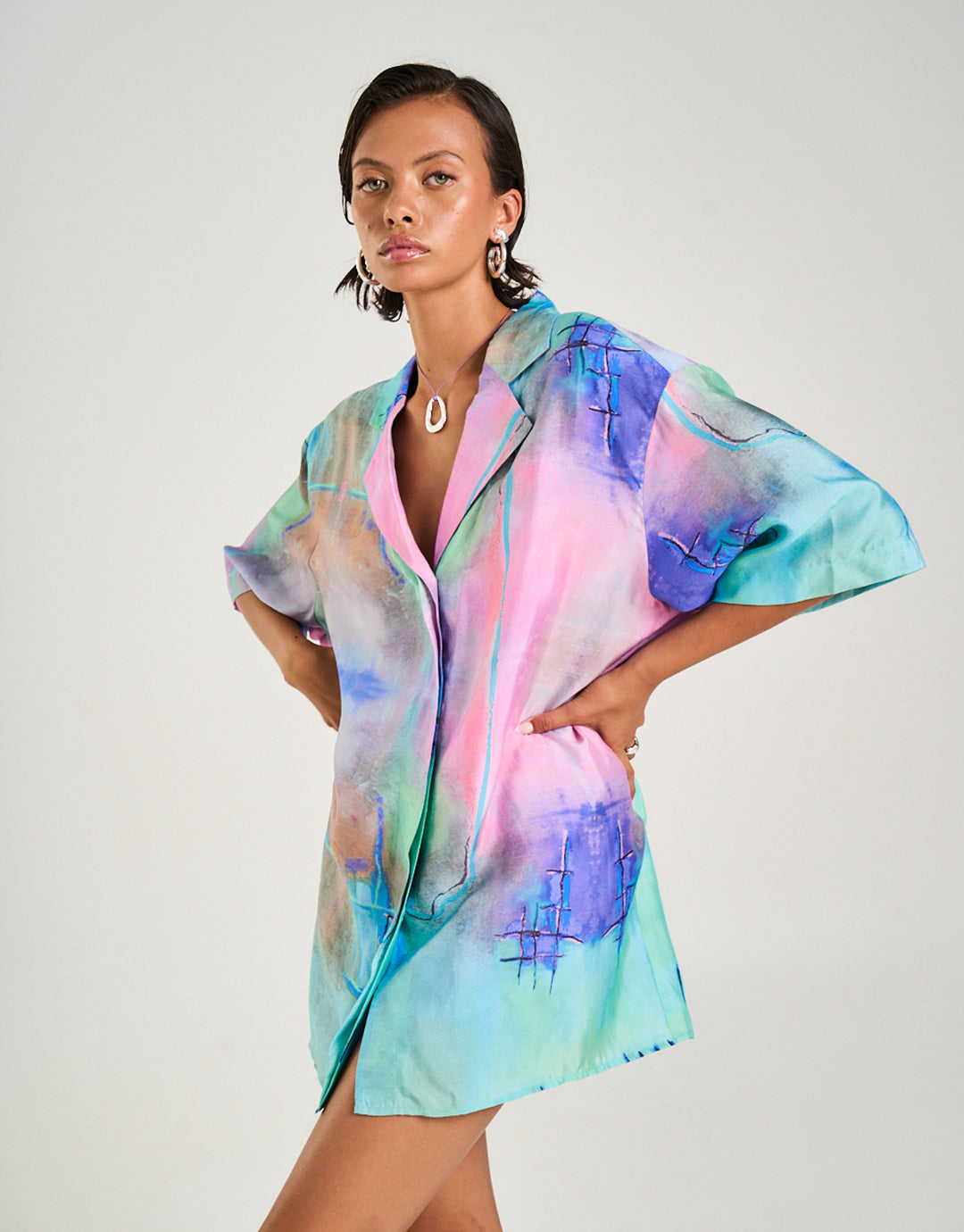 Luka Shirt Dress - H20