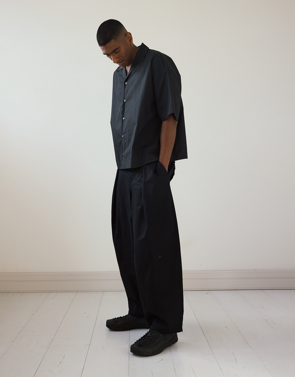 Hakama Pleated Pants - Black