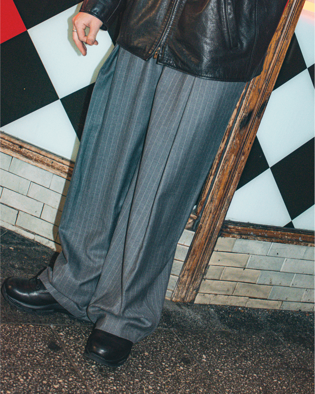 Hakama Pants Wool - Charcoal Stripe - Checks Downtown