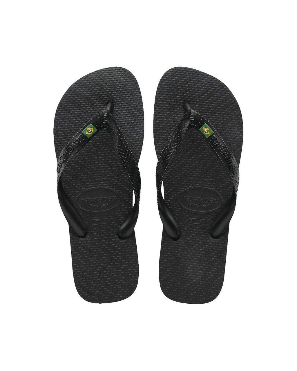 Brazil Flag Jandals - Black - Havaianas