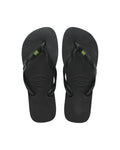 Brazil Flag Jandals - Black - Havaianas