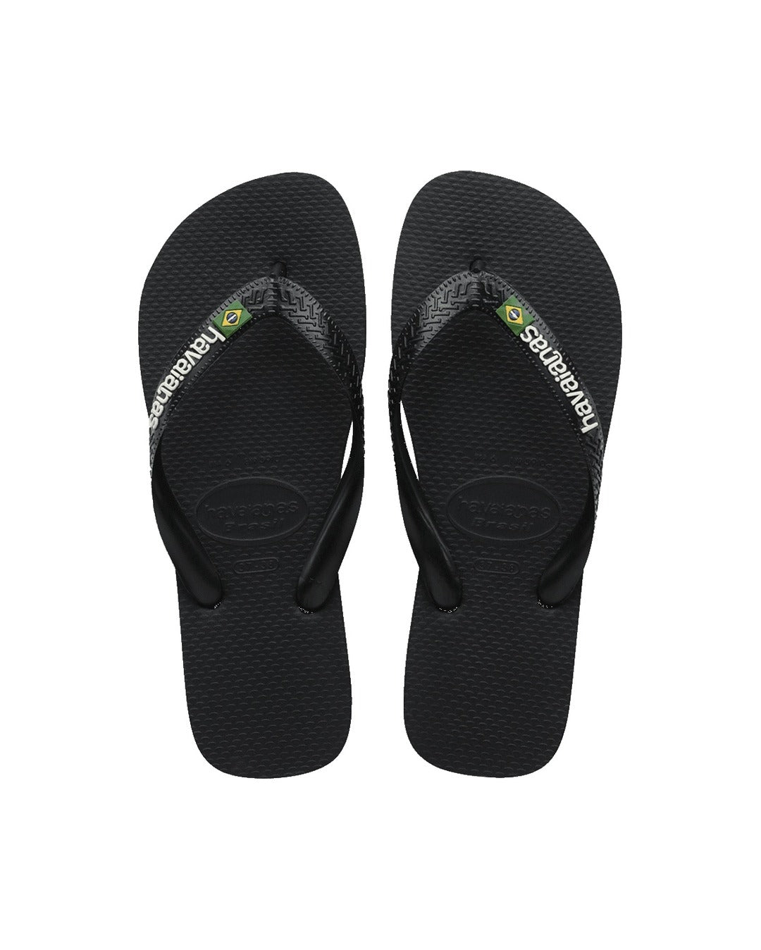 Brazil Logo Jandals - Black - Havaianas