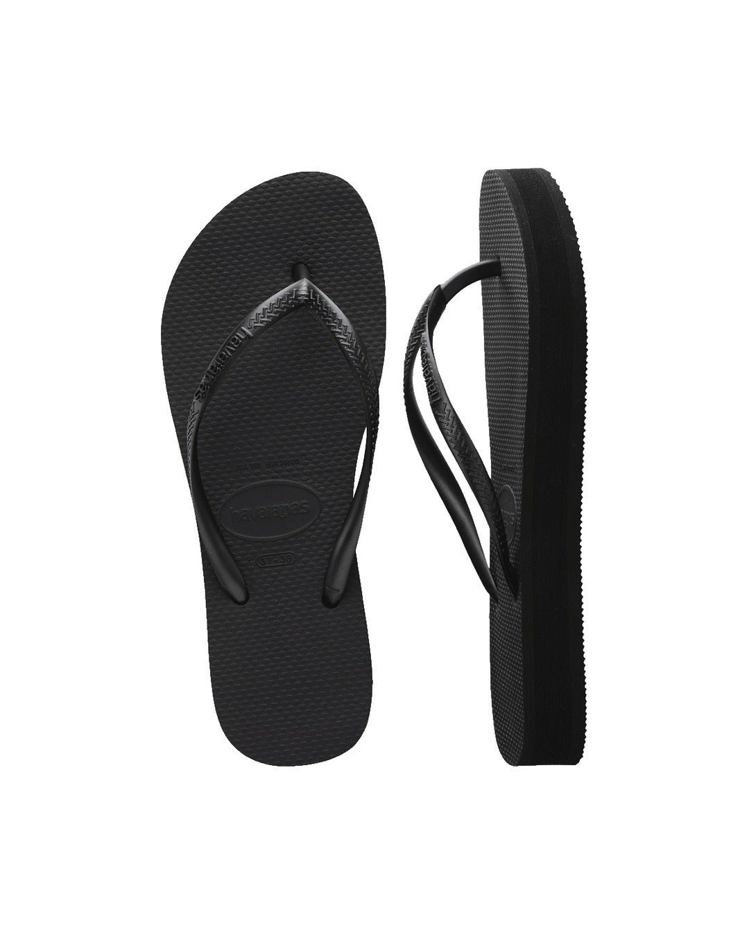 Slim Flatform Jandals - Black - Havaianas