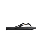 Slim Logo Metallic Jandals - Black/Gold - Havaianas