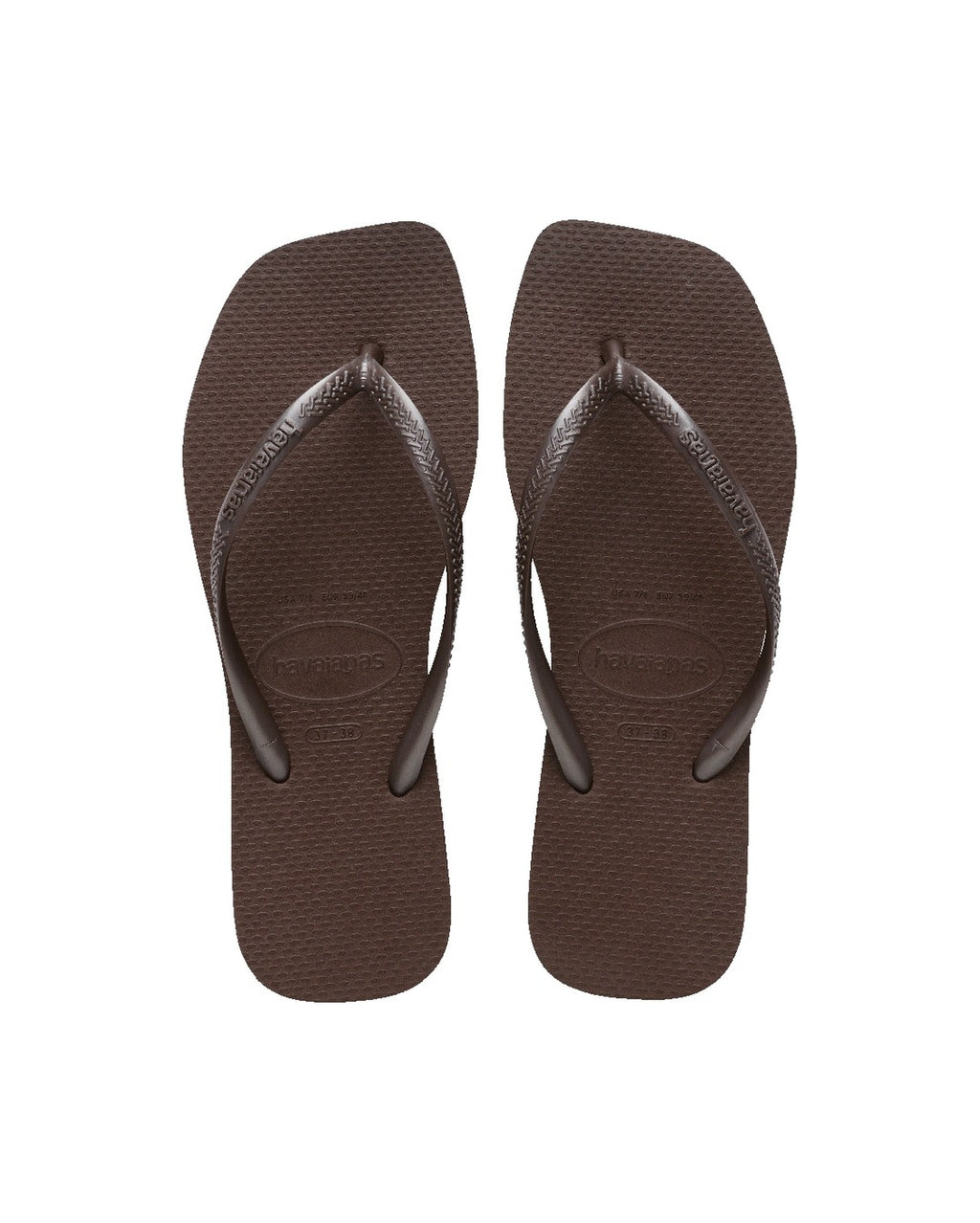 Slim Square Jandals - Dark Brown - Havaianas