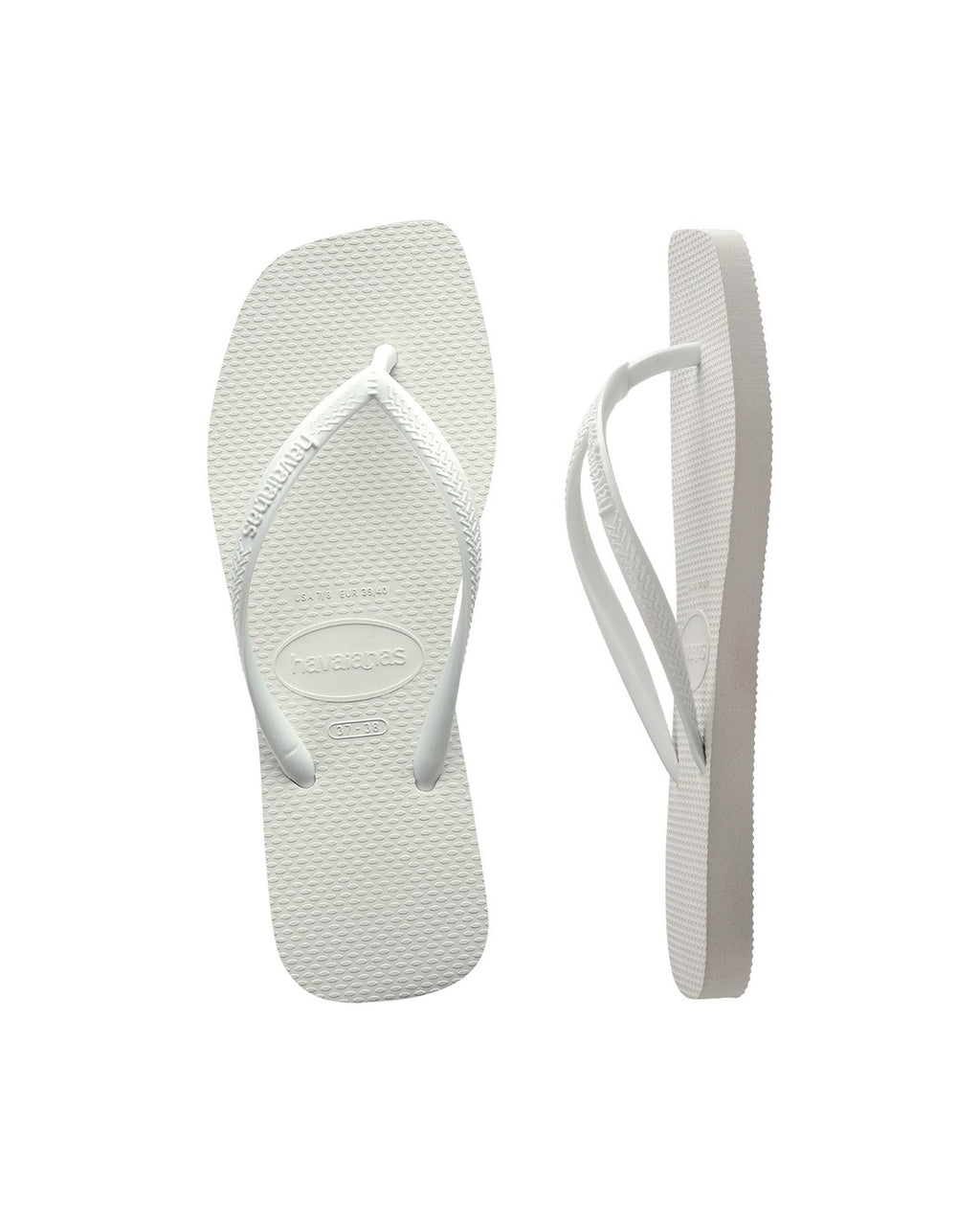 Slim Square Jandals - White - Havaianas