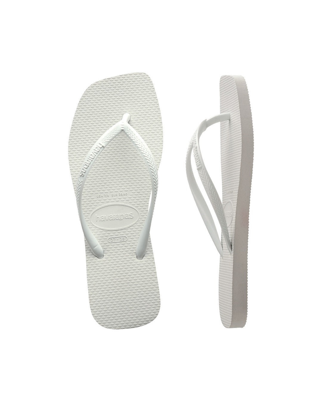 Slim Square Jandals - White - Havaianas