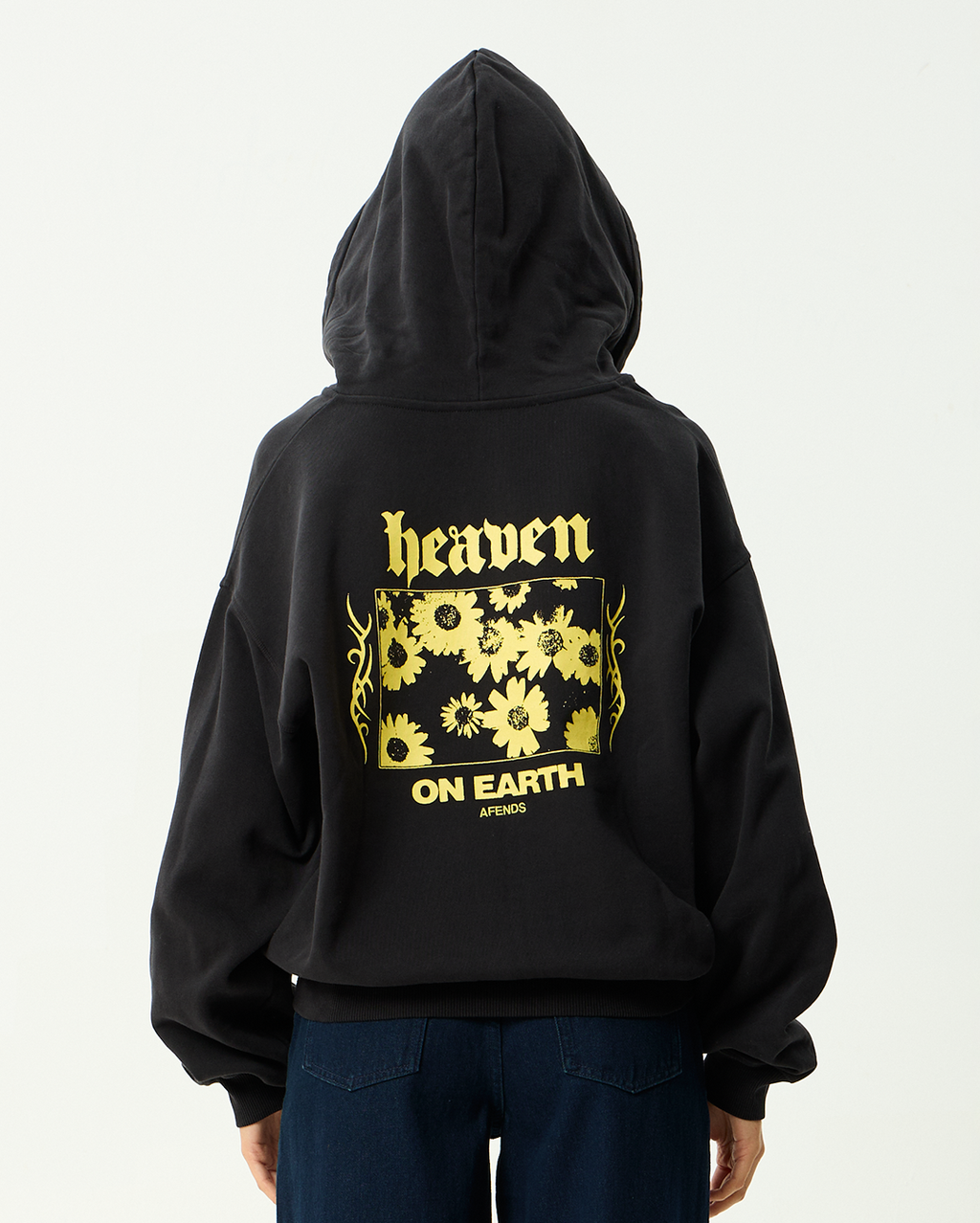 Heaven - Boxy Zip Hood - Stone Black - Afends