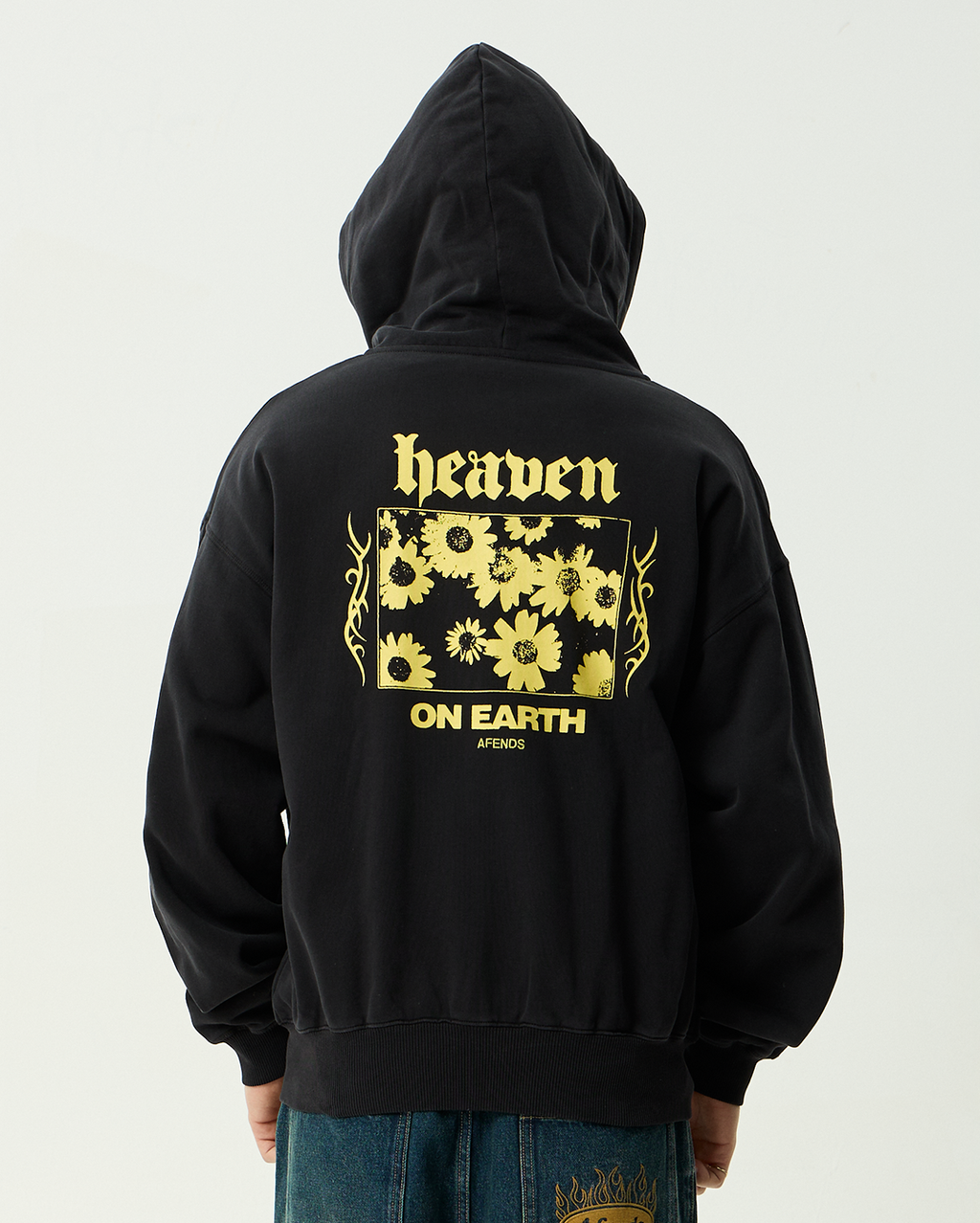 Heaven - Boxy Zip Hood - Stone Black - Afends