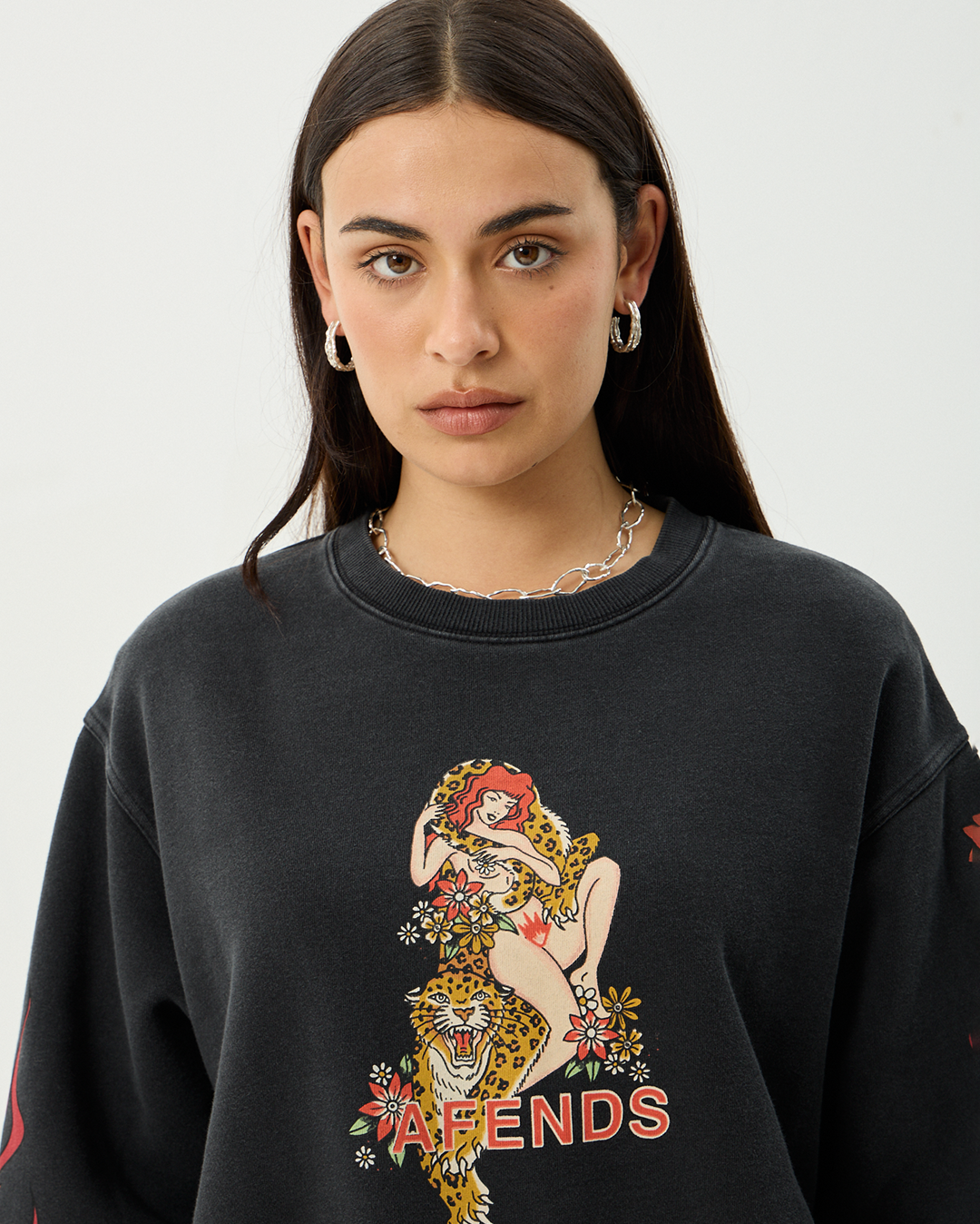 Hellcat - Recycled Crew Neck - Stone Black - Afends