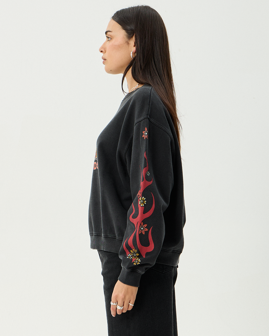 Hellcat - Recycled Crew Neck - Stone Black - Afends