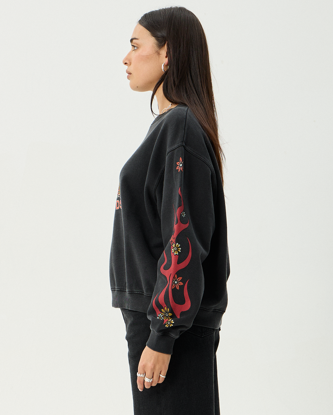Hellcat - Recycled Crew Neck - Stone Black - Afends