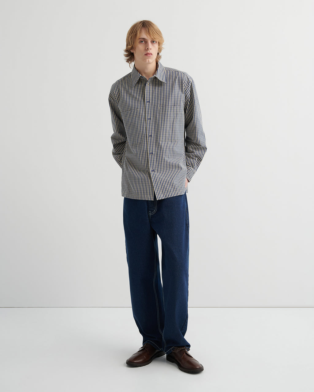Henry Shirt - Landscape Check by Kowtow - view 2