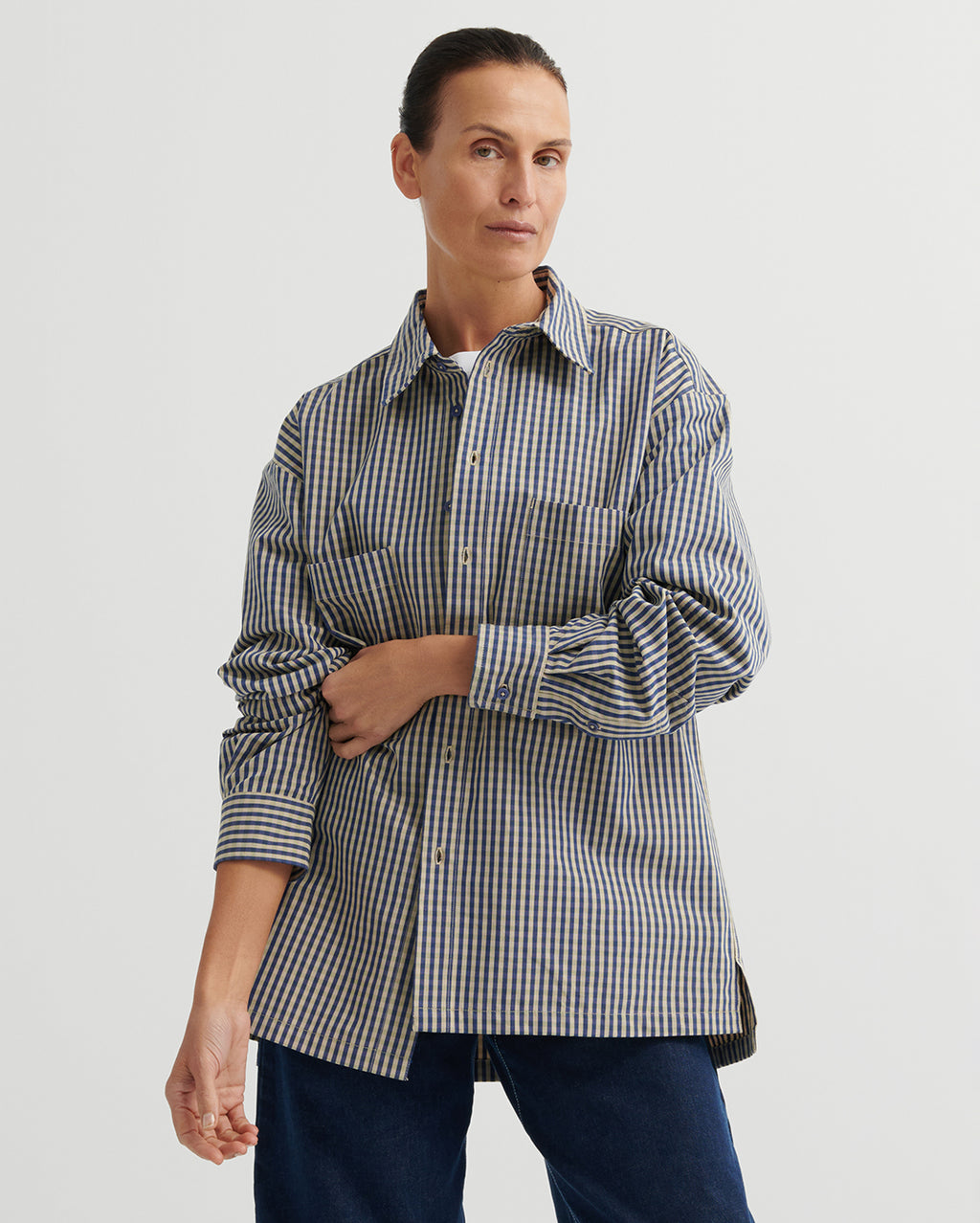 Henry Shirt - Landscape Check by Kowtow - view 8