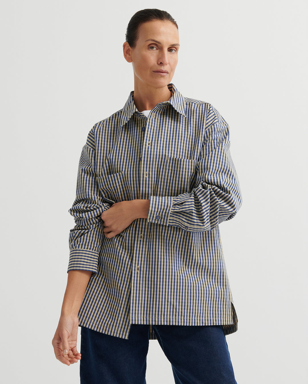 Henry Shirt - Landscape Check by Kowtow - view 8