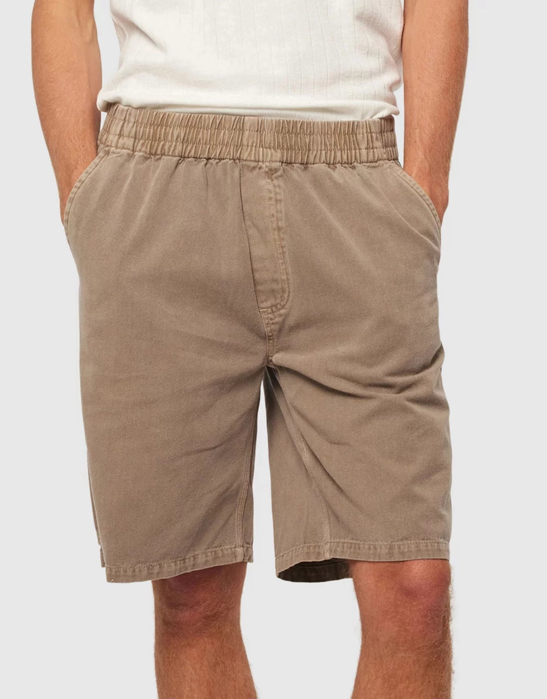 Tradie Carpenter Denim Shorts - Mushroom
