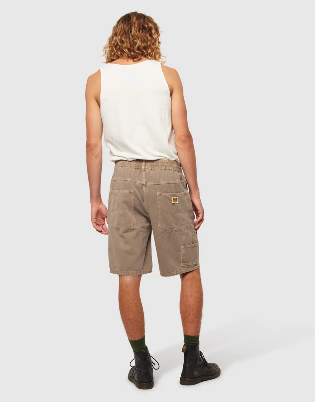 Tradie Carpenter Denim Shorts - Mushroom
