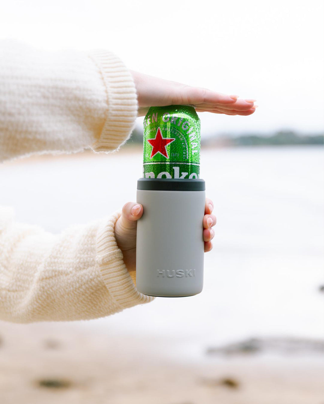 Beer Cooler 2.0 - Stone Grey - Huski