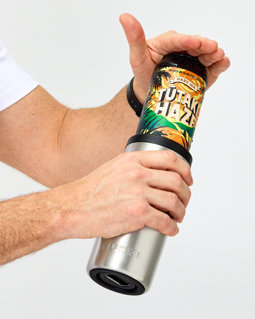 Big Can Cooler - Brushed Stainless - Huski