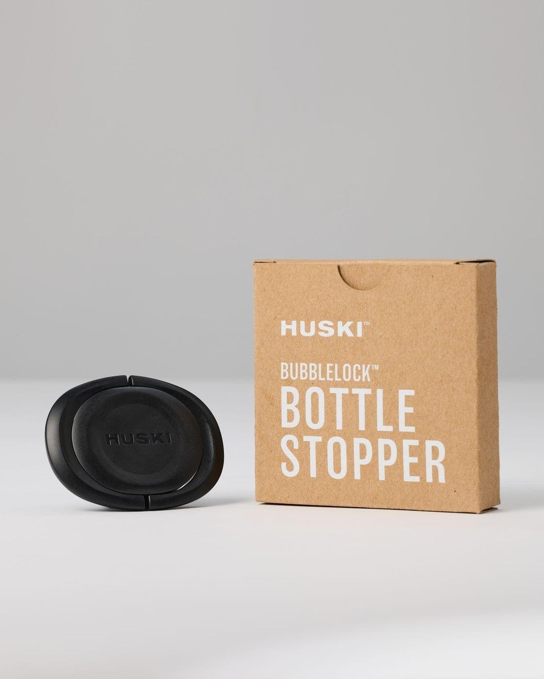 BubbleLock Bottle Stopper - Black - Huski