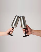Champagne Flute - Brushed Stainless - Huski
