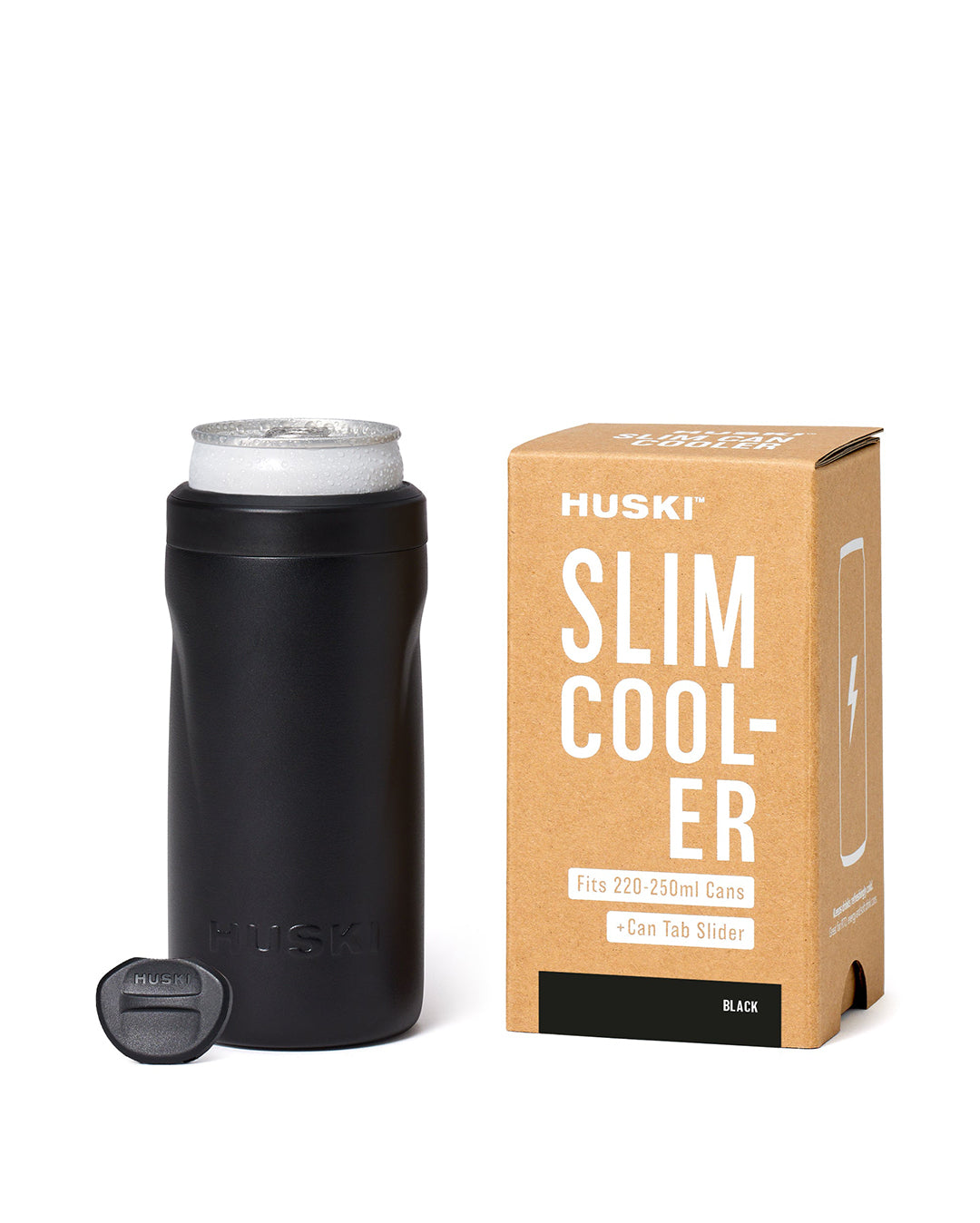 Slim Can Cooler - Black - Huski