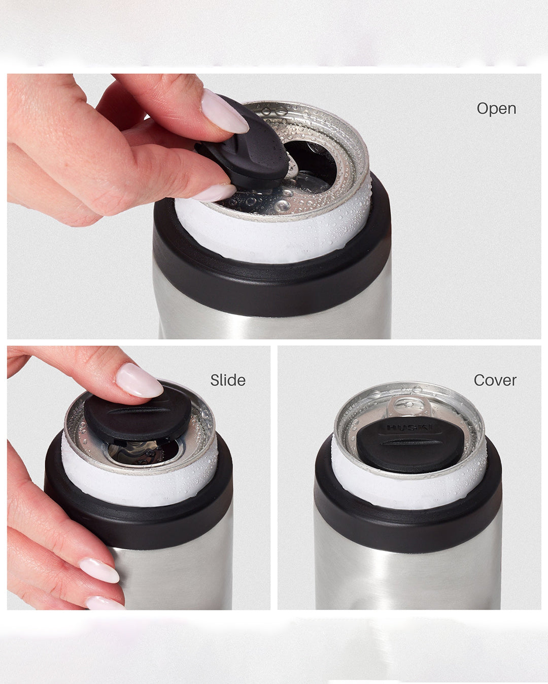 Slim Can Cooler - Brushed Stainless - Huski