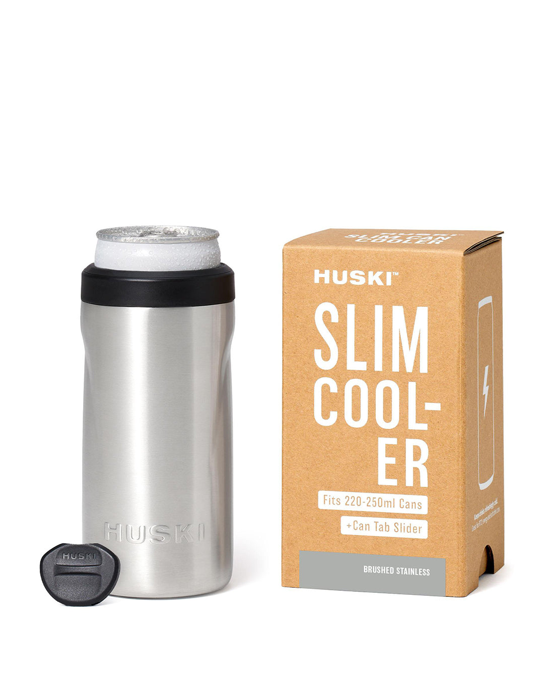 Slim Can Cooler - Brushed Stainless - Huski