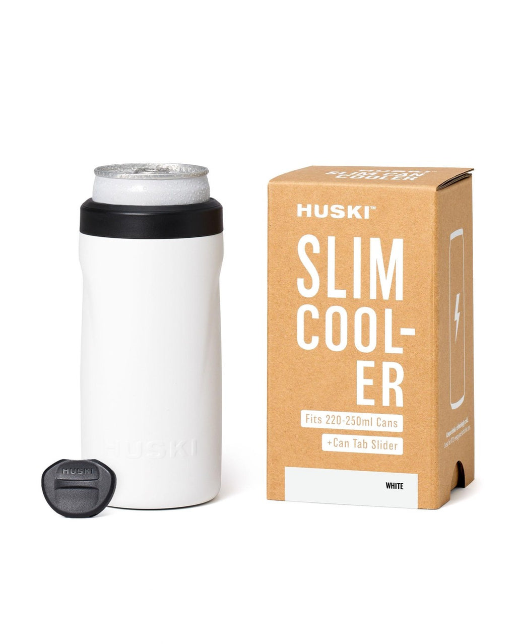 Slim Can Cooler - White - Huski