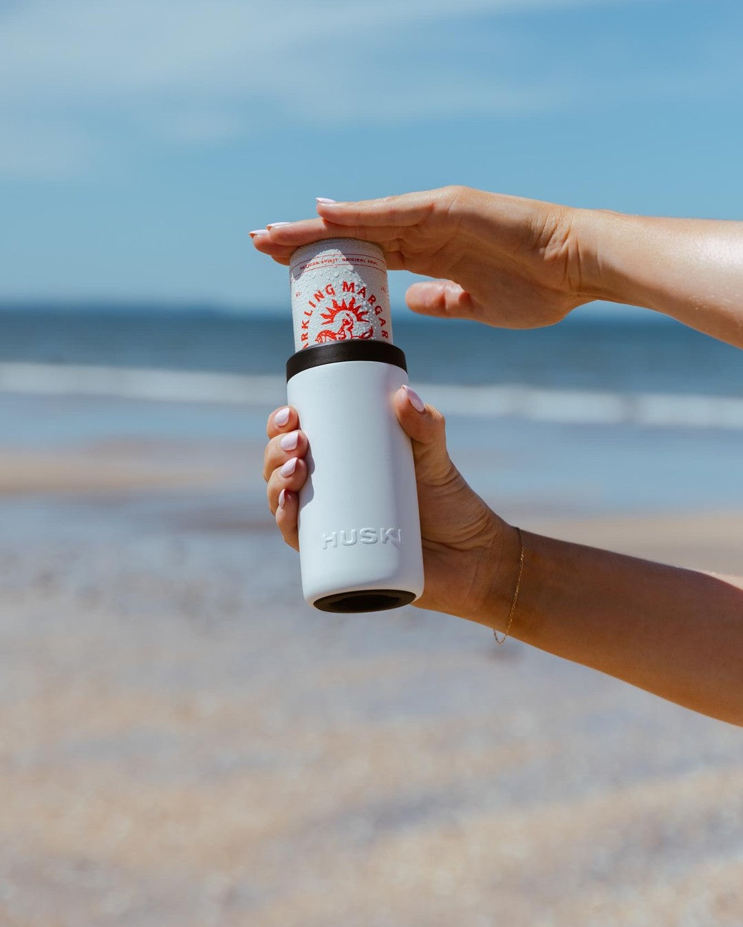 Slim Can Cooler - White - Huski