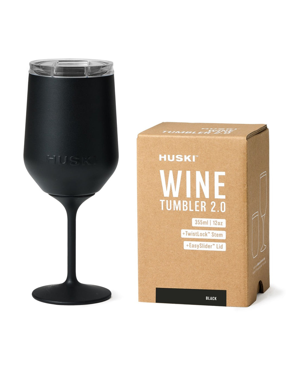 Wine Tumbler 2.0 - Black - Huski