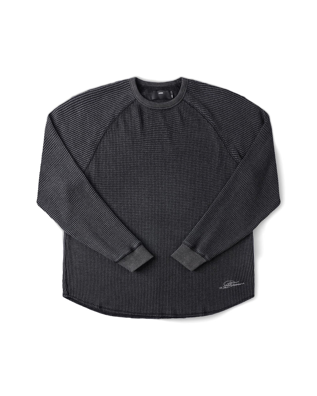 Illusion Long Sleeve Waffle - Acid Black - Former