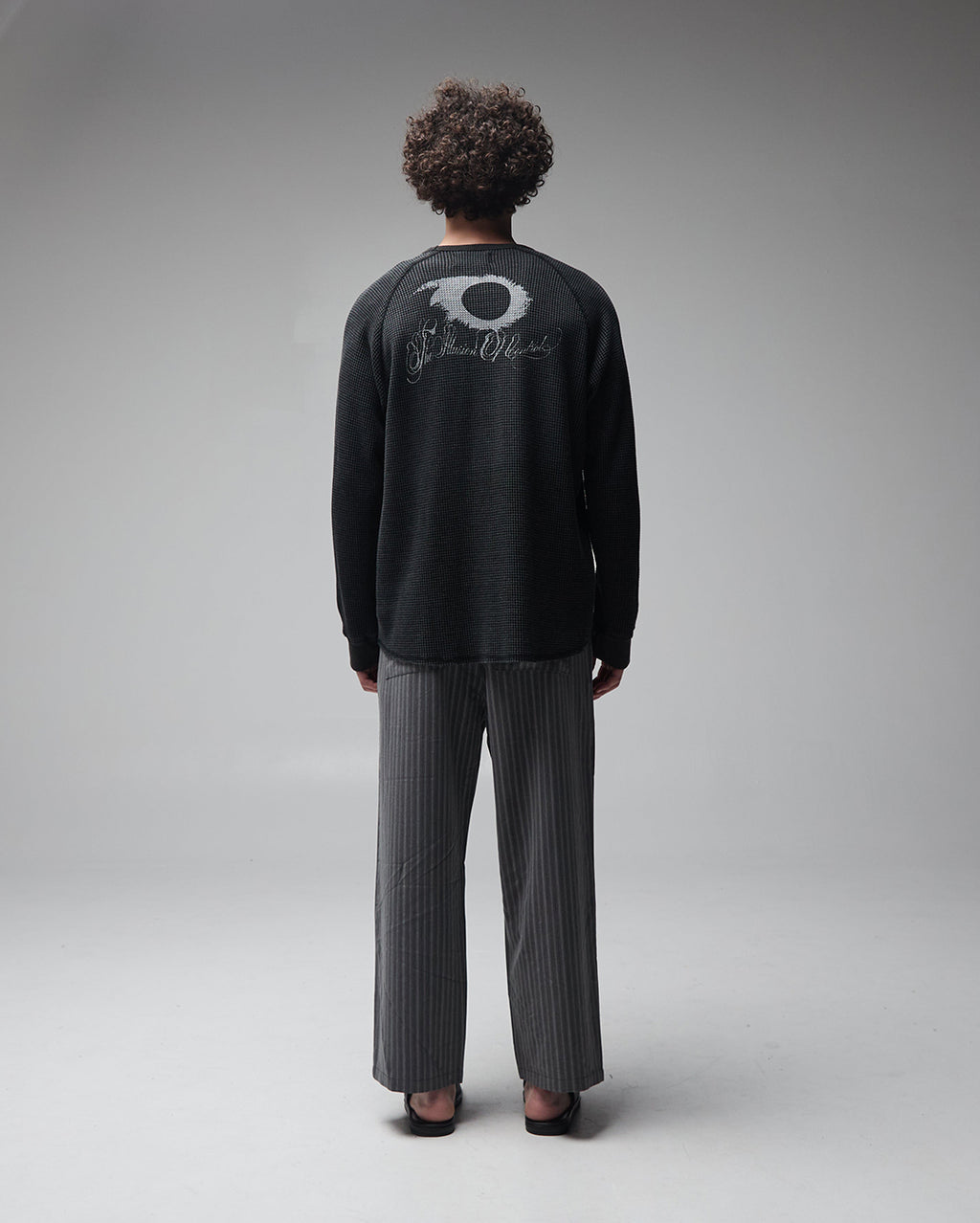 Illusion Long Sleeve Waffle - Acid Black - Former