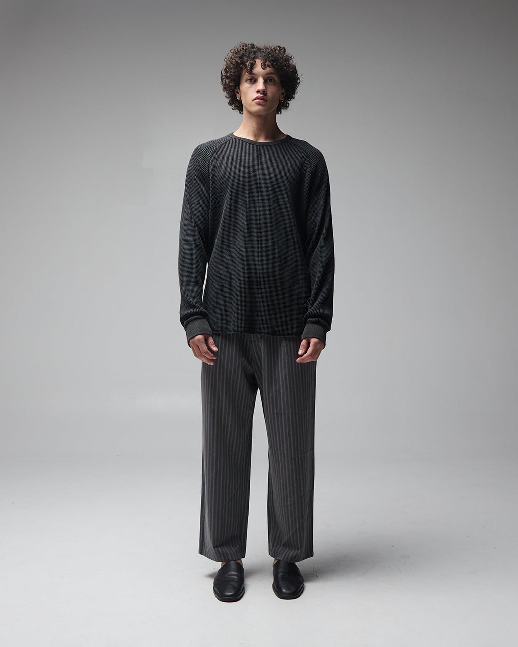 Illusion Long Sleeve Waffle - Acid Black - Former