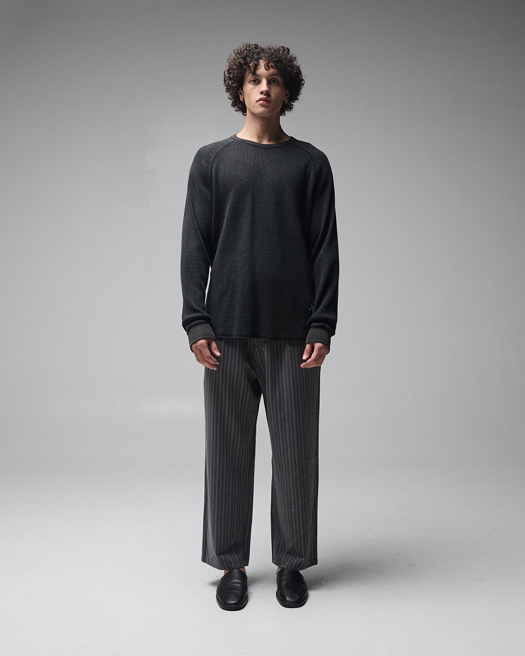 Illusion Long Sleeve Waffle - Acid Black - Former