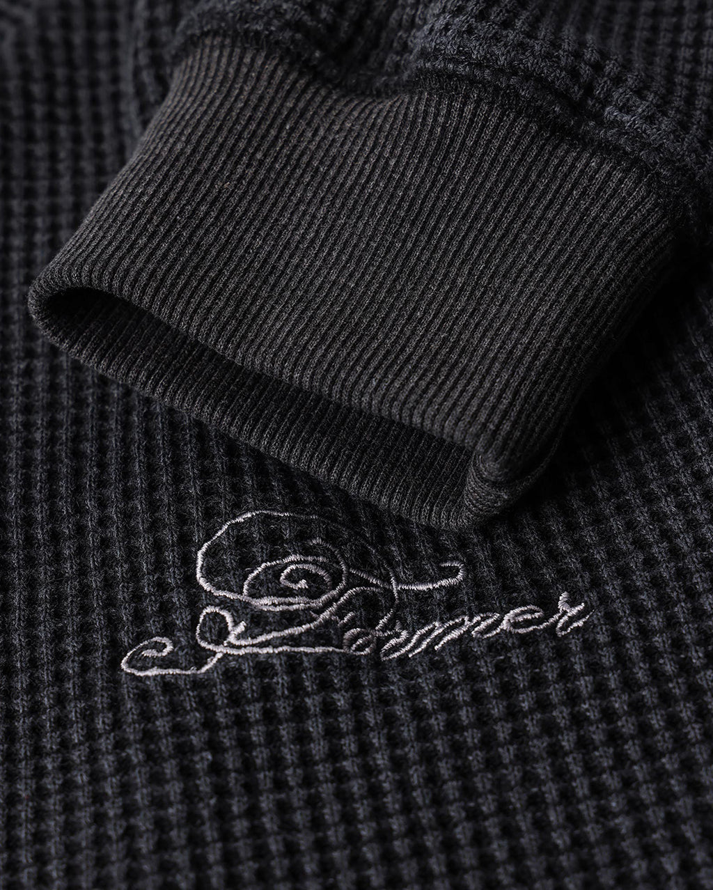 Illusion Long Sleeve Waffle - Acid Black - Former