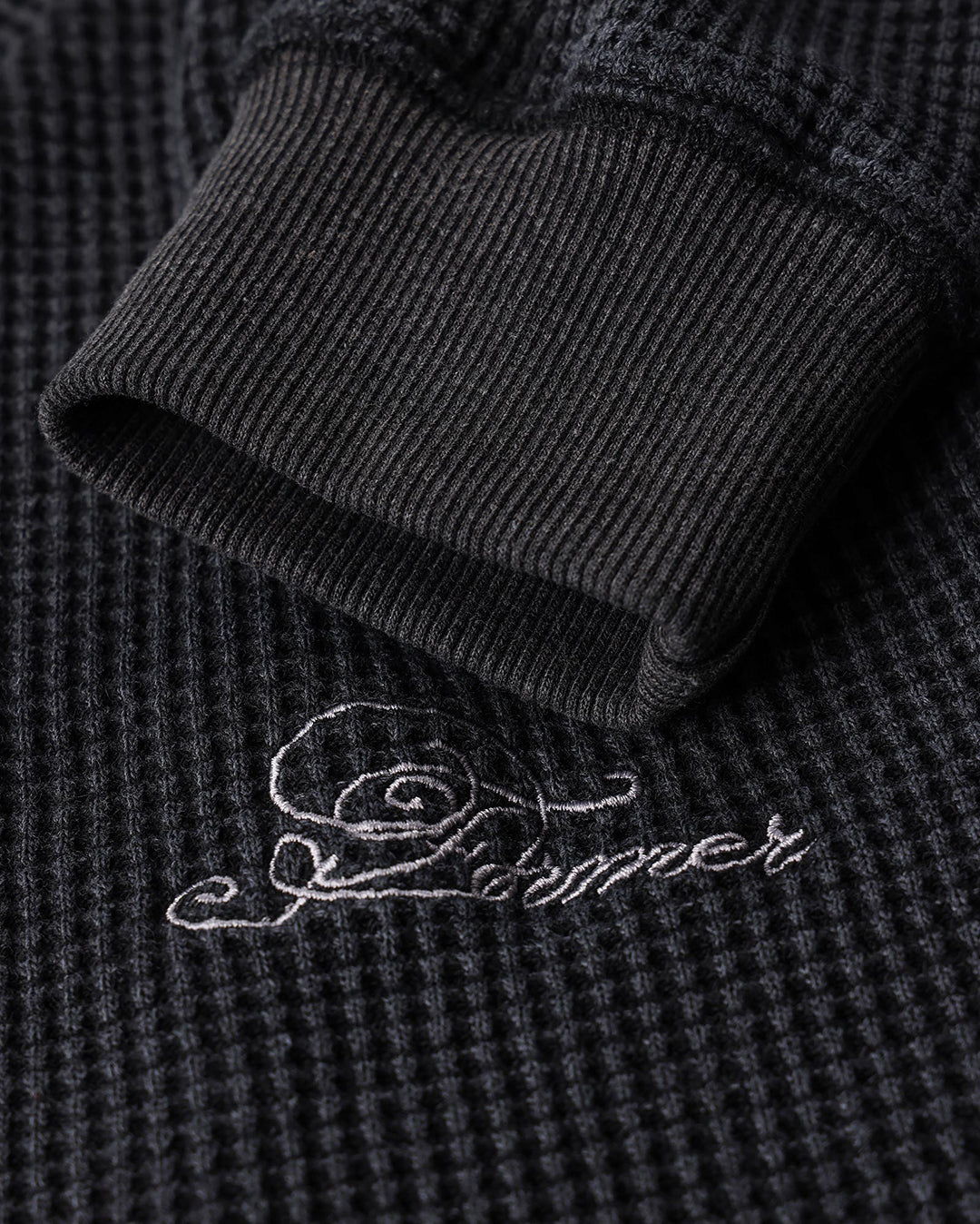 Illusion Long Sleeve Waffle - Acid Black - Former