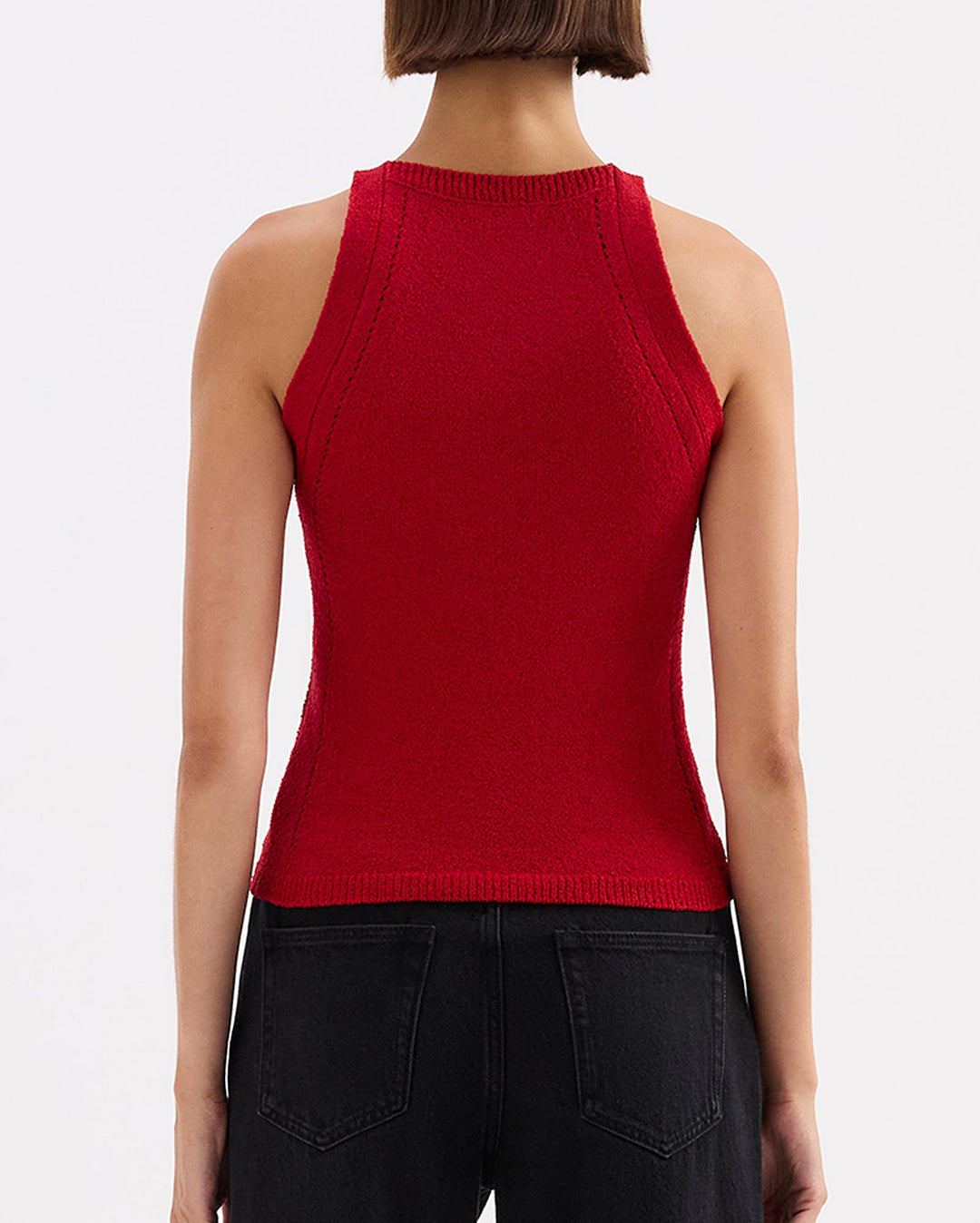 Kharis Knit Tank - Cherry - Nude Lucy