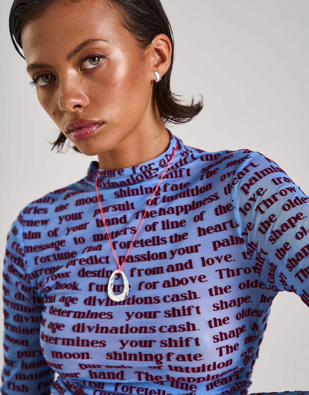 Long Sleeve Ruched Top - Fortune Teller