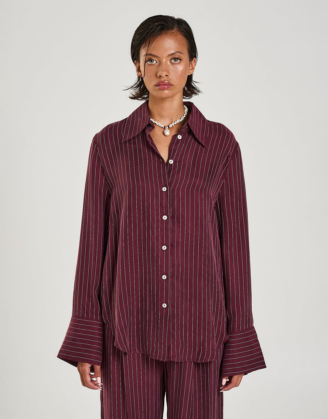Cuff Shirt - Kina Pinstripe