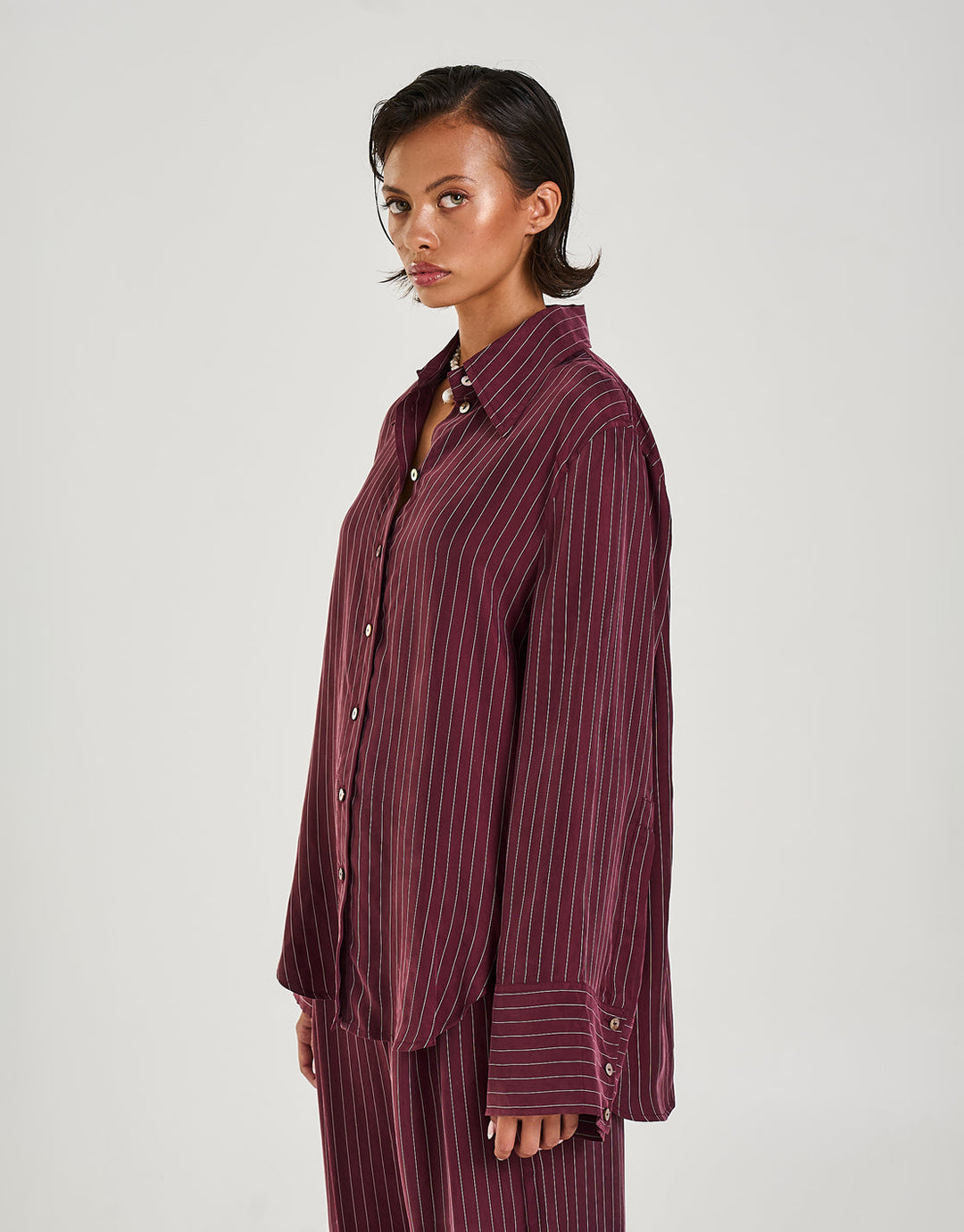 Cuff Shirt - Kina Pinstripe