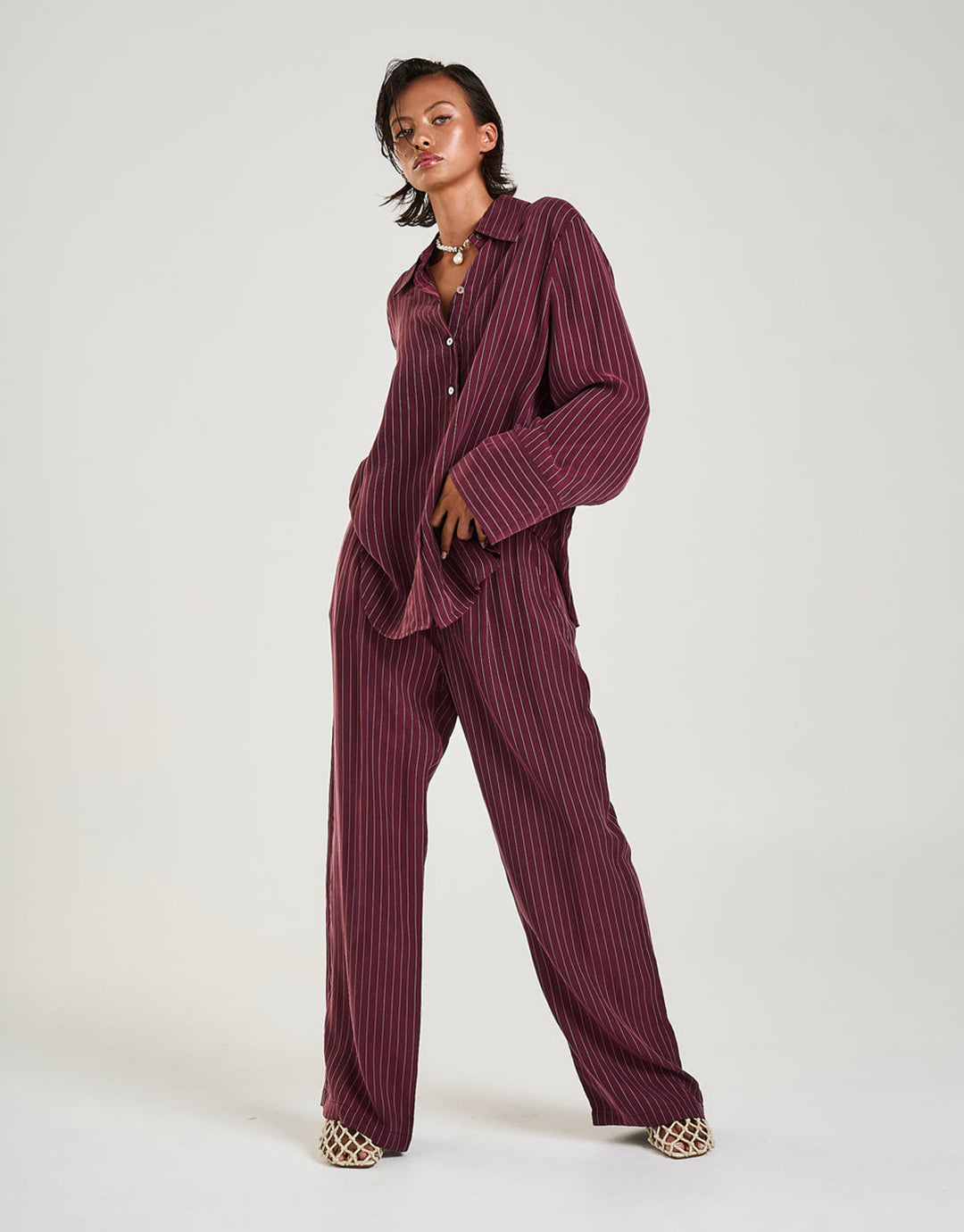 Cuff Shirt - Kina Pinstripe