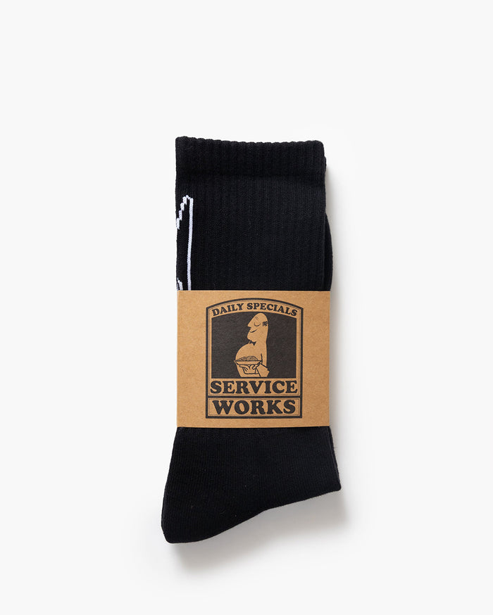 Knife & Fork Socks - Black
