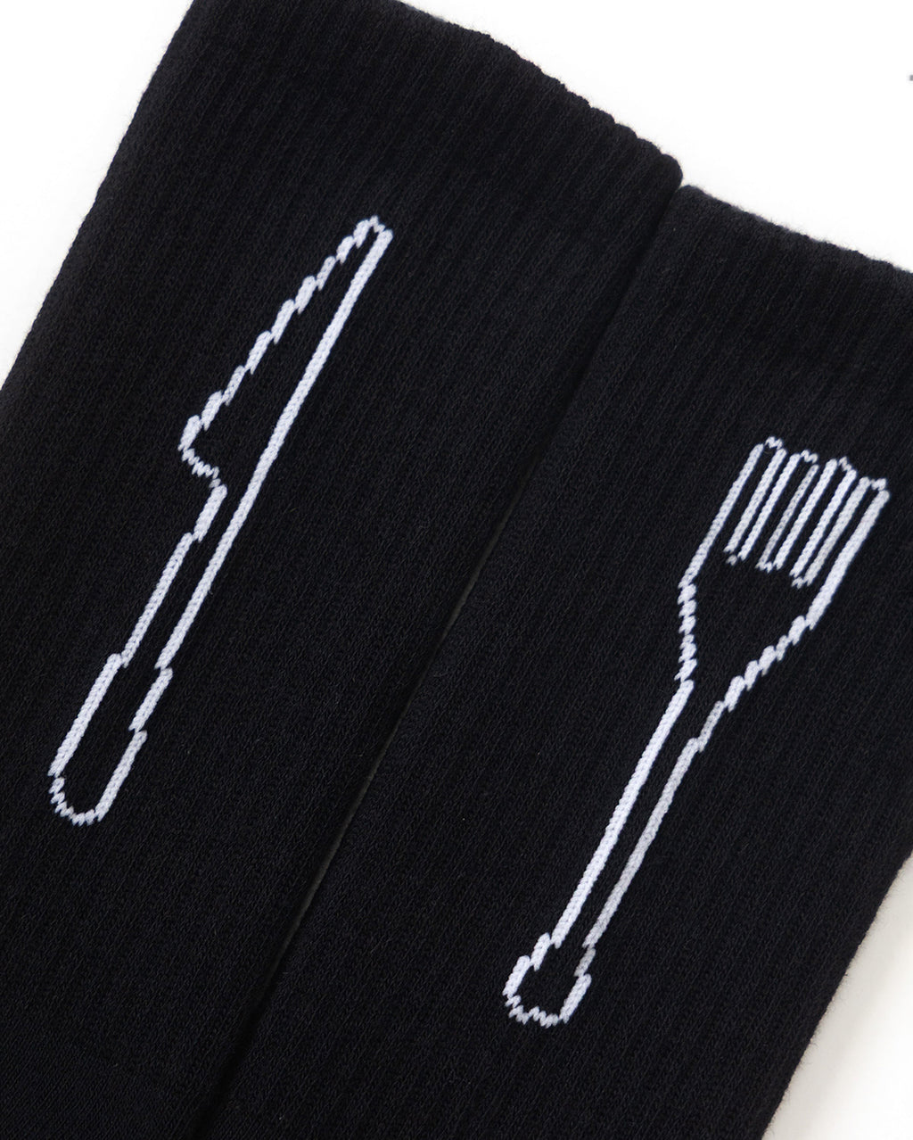 Knife & Fork Socks - Black - Service Works