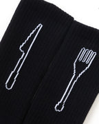 Knife & Fork Socks - Black - Service Works