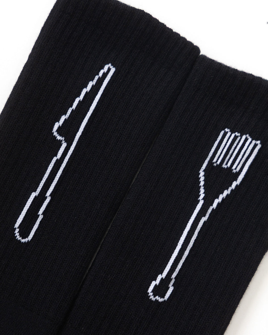 Knife & Fork Socks - Black - Service Works