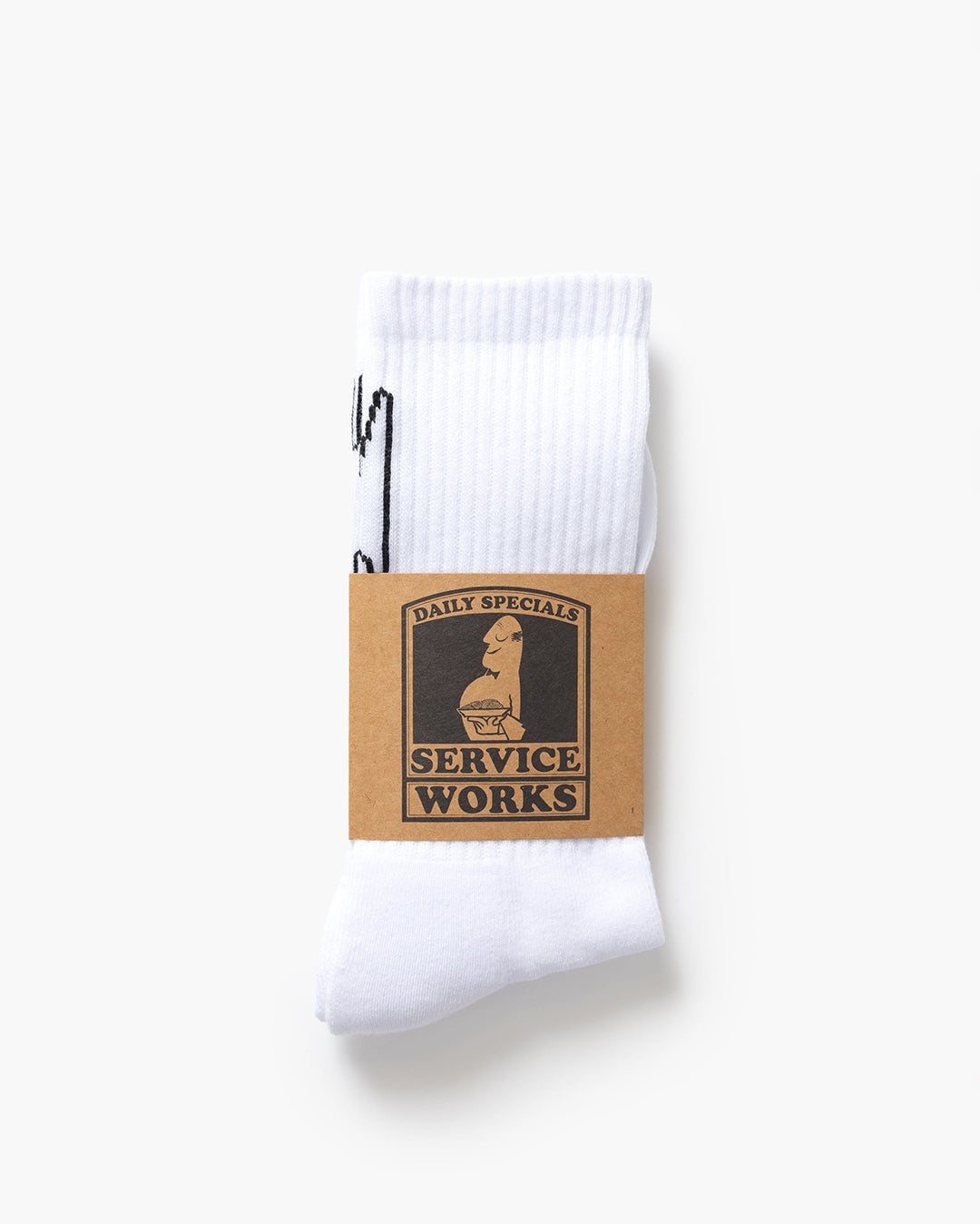 Knife & Fork Socks - White - Service Works