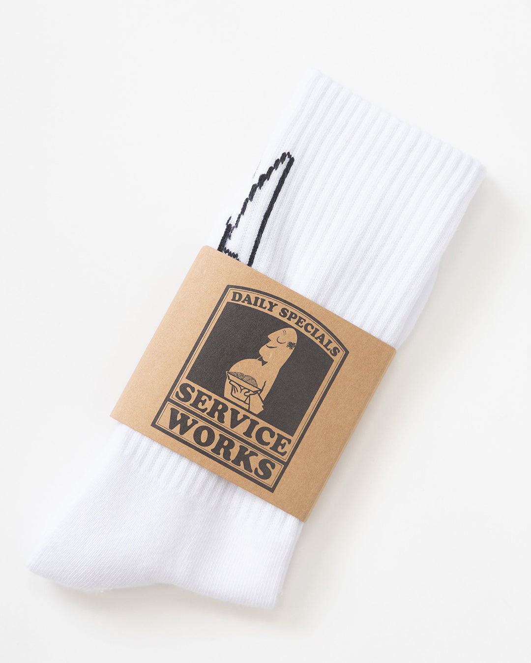 Knife & Fork Socks - White - Service Works