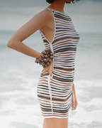 Knit Mini Dress - Black Stripe - Zulu and Zephyr