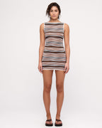 Knit Mini Dress - Black Stripe - Zulu and Zephyr